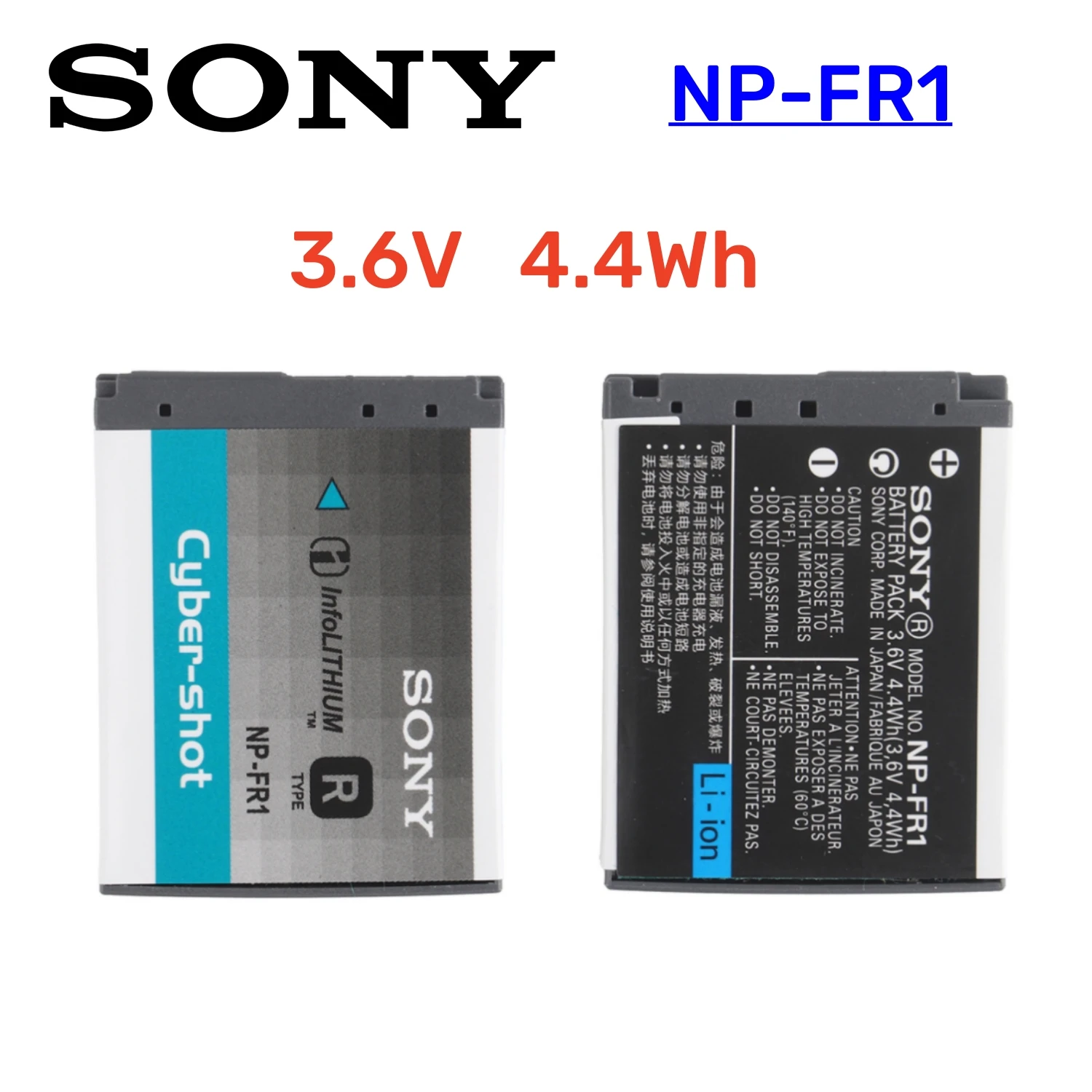 NP-FR1 Original para Sony NPFR1 batería de repuesto para cámara Sony DSC P100 P200 P150 T30 G1 V3 T50 F88 P100L P100LJ