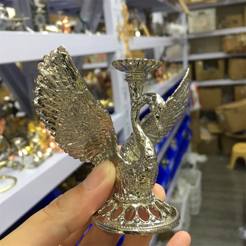 1-3p Small Black Star Moon Crown Crystal Sphere Holder Metal Swan Ball Crafts Stand Display Base Desktop Ornaments Photography