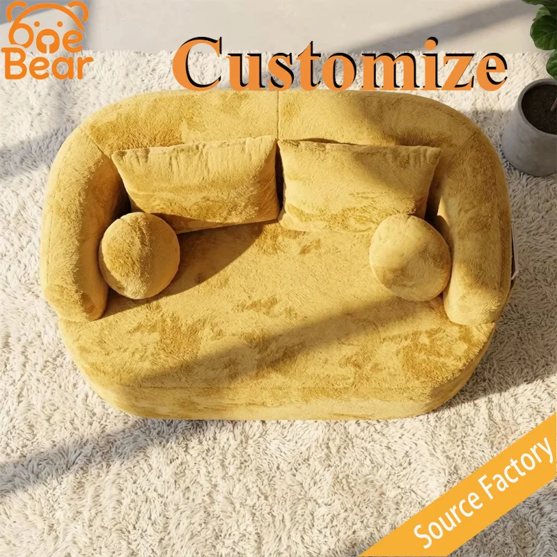 Any Size Custom Modern Frameless Modular Sofa Set Ergonomic Support Structure Eco Friendly Durable High Resilience Fabric Sofa