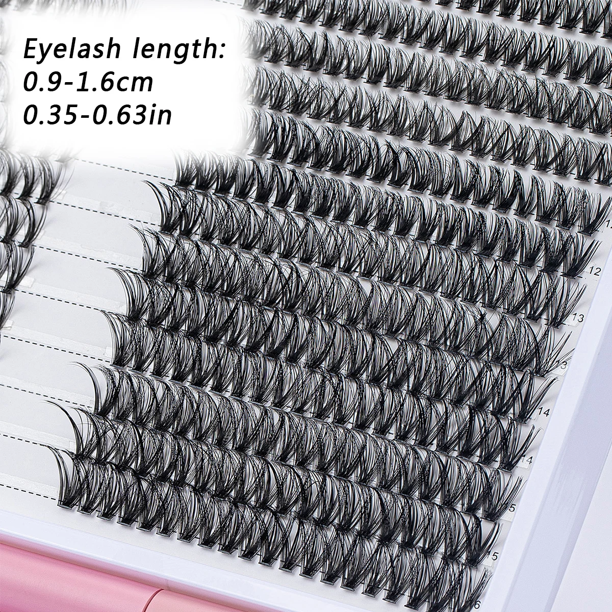 Individual Lashes Cluster Kit com Bond e Seal, removedor de cola, DIY Lash Extension Kit, 560pcs