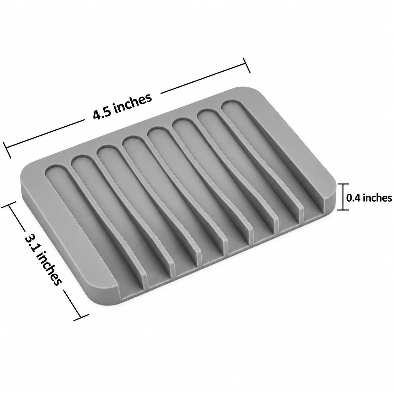 1 Stück Selbstabtropfender Silikon-Seifenhalter für Dusche, Badezimmer und Küche - Hält Seifenstücke trocken und sauber – Detail 10