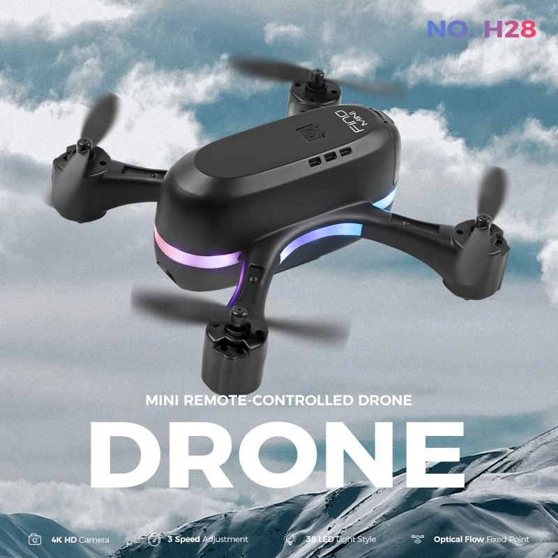 KBDFA H28 RC Drone Profesional Dual HD Camera fotografia aerea FPV elicotteri evitamento ostacoli pieghevole RC Quadcopter Toys