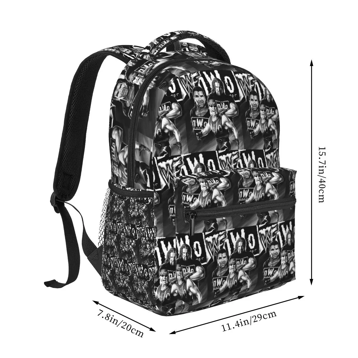 Wrestler NWo New World Order The Third Man Student Backpack School Bag Hiking Travel Daypack for Men Women Bookbag Shoulder Bags