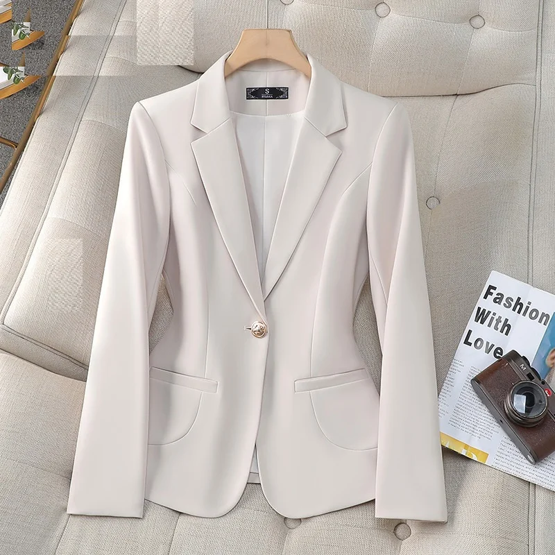 

НОВИНКА! Женские блейзеры весна-осень 2026: Новые однотонные укороченные пиджаки на одной пуговице, офисные формальные куртки, женские топы и верхняя одежда.