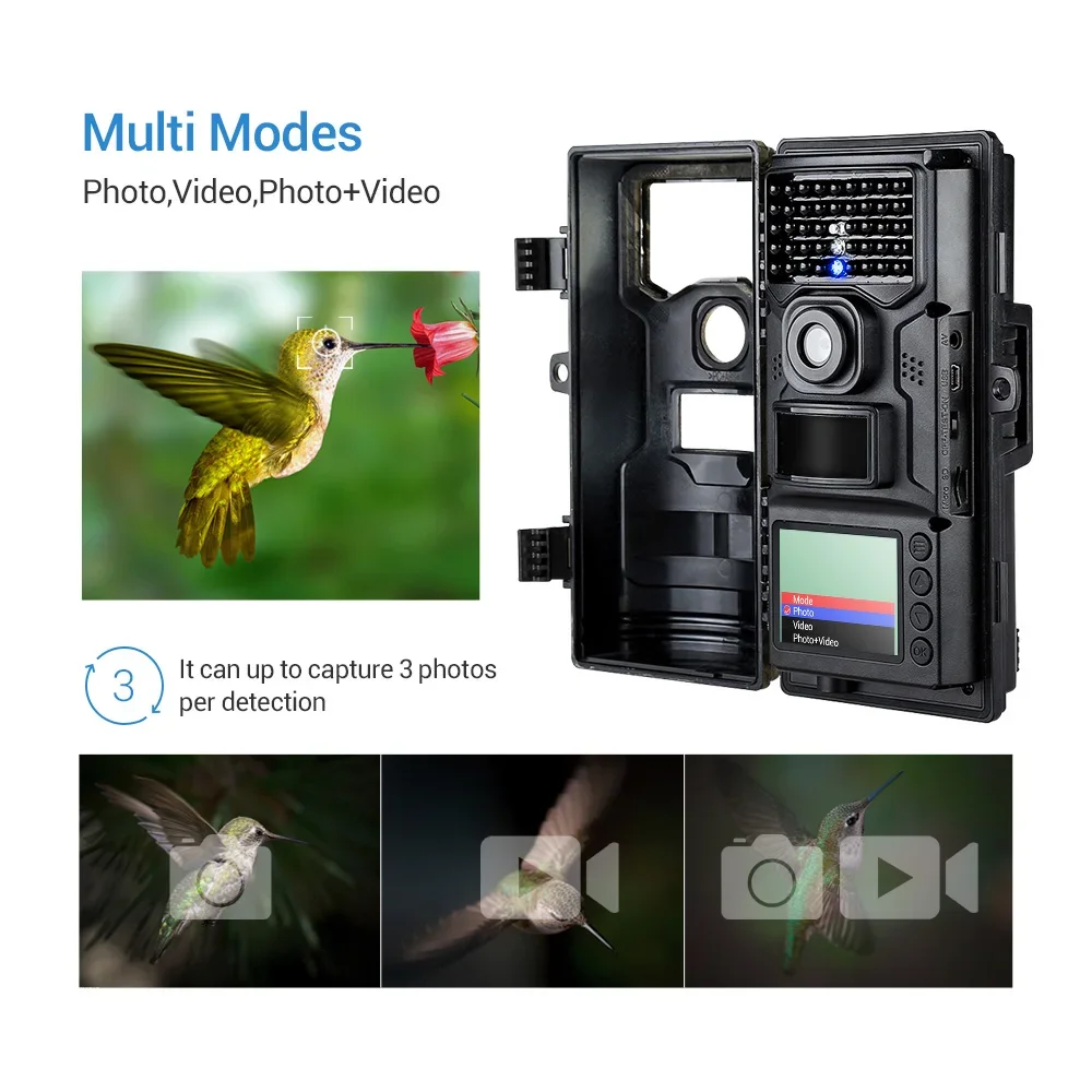 

BOBLOV CT006 Trail Camera 20MP 1080p 30fps Scouting Night Vision Trail Hunting Camera Wildlife Camera Surveillance Cam