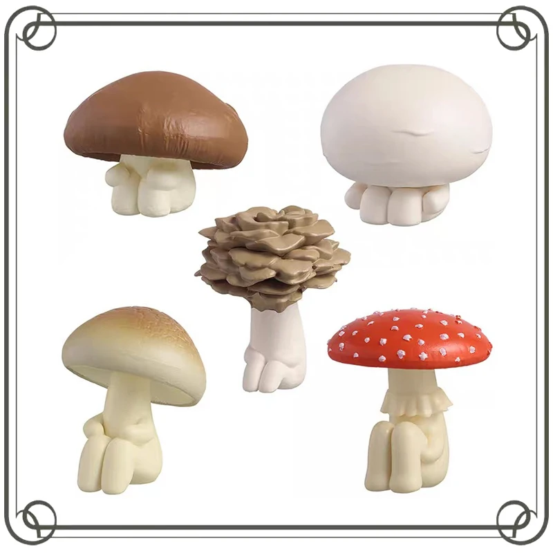 

Wait Agaricus Campestris Miniature Ornament Gashapon Action Figure Model Kids Toy Christmas Gifts Model Toys