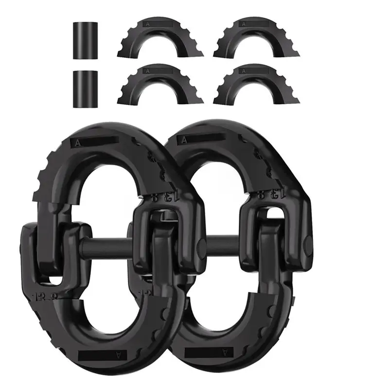 Safety Chain Connector Link, 1/2IN Tow Hitch Hammerlock Coupling Link, 2 Pack G80 Alloy Steel Tow Chain Connector-X67A