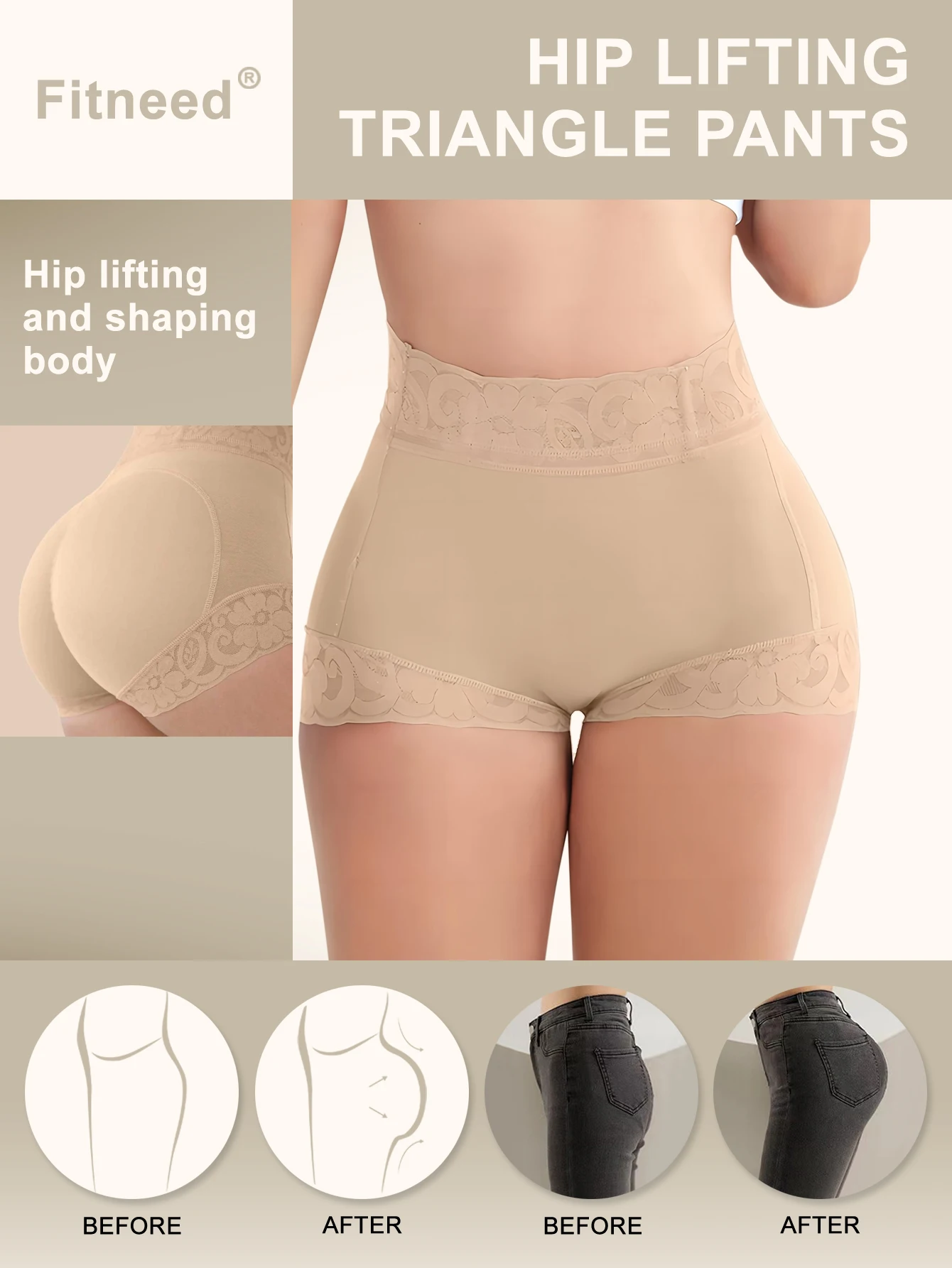 Butt Lifter Shaper Lace Triangle Pants Tummy Control Body Hip Lifting Shaping Underwear For Women Women\'s Underwear And Panties