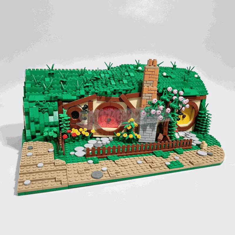 1632PCS Hobbiton Samwise House Fantasy MOC Creative Architecture Model Custom Puzzle DIY Education Assembly Building Blocks Toy