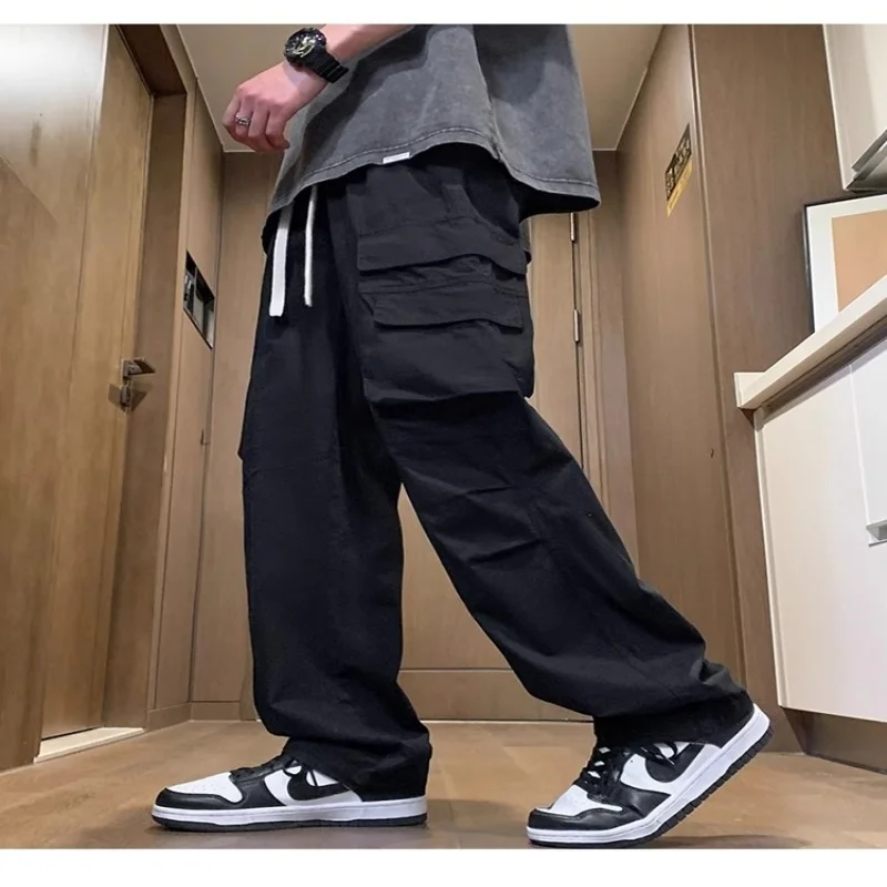 سراويل عمل مستقيمة للرجال، مناسبة للخريف، سراويل كاجوال مقاومة للاهتراء، سراويل كلاسيكية عصرية متعددة الجيوب