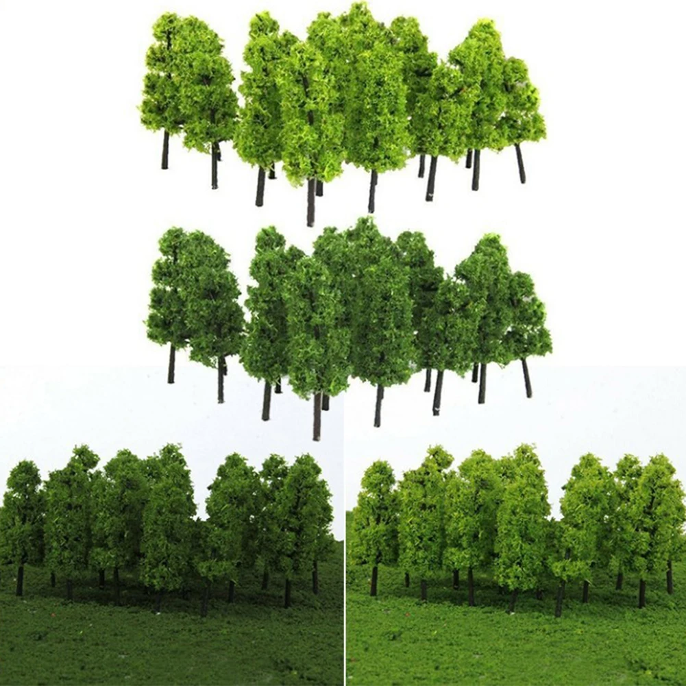 

20pcs Model Trees Train Artificial Miniature Tree Scenery Railroad Decoration Building Landscape Accessories Toys For Kids