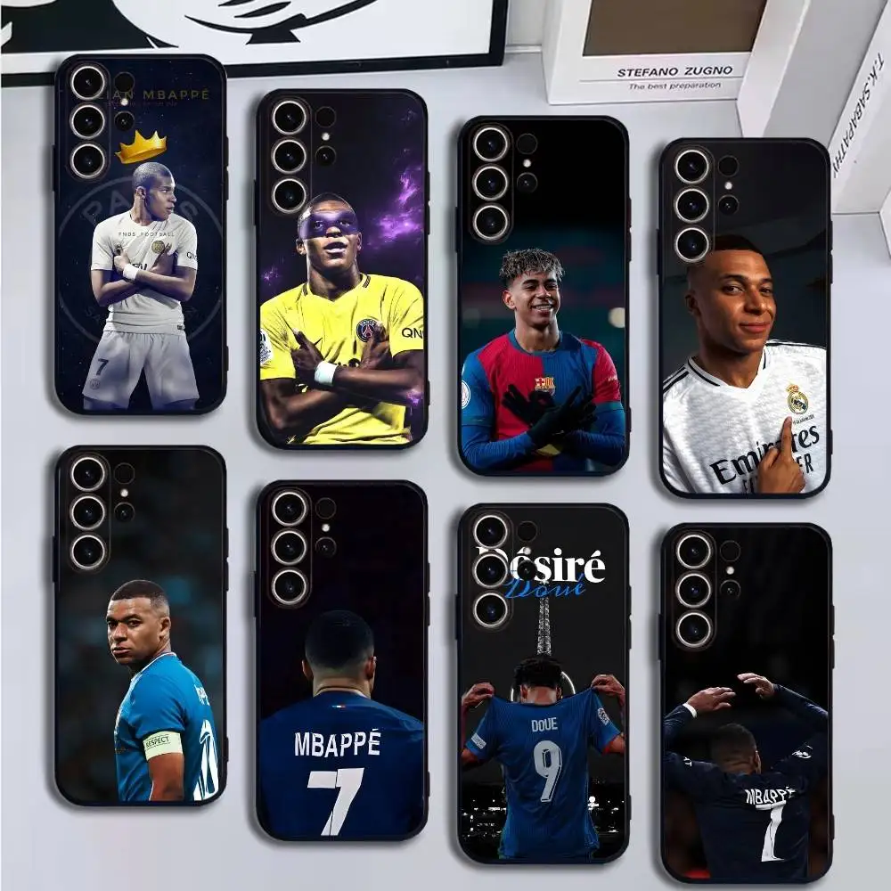 Football Star Cool M-MbappeS-S Phone Case For SamsungS25,24,21,22,23,30,Ultra,20,Plus,Fe,Lite,Note,10,9,Soft Black Cover
