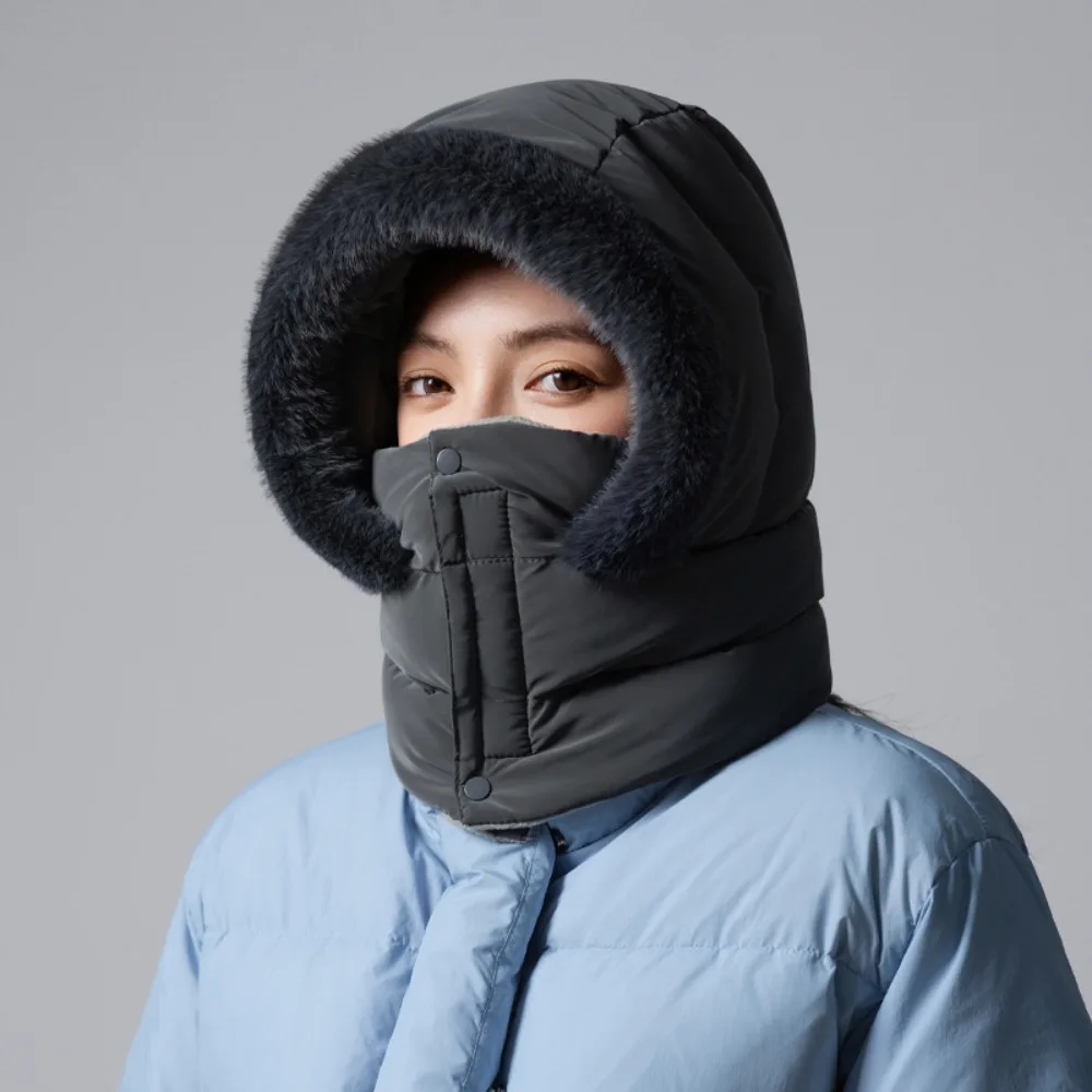 

Keep Warm 3-in-1 Winter Cycling Hat Cold Resistant Windproof Warm Scarf Face Mask Head Cover Velvet Lei Feng Hat Outdoor