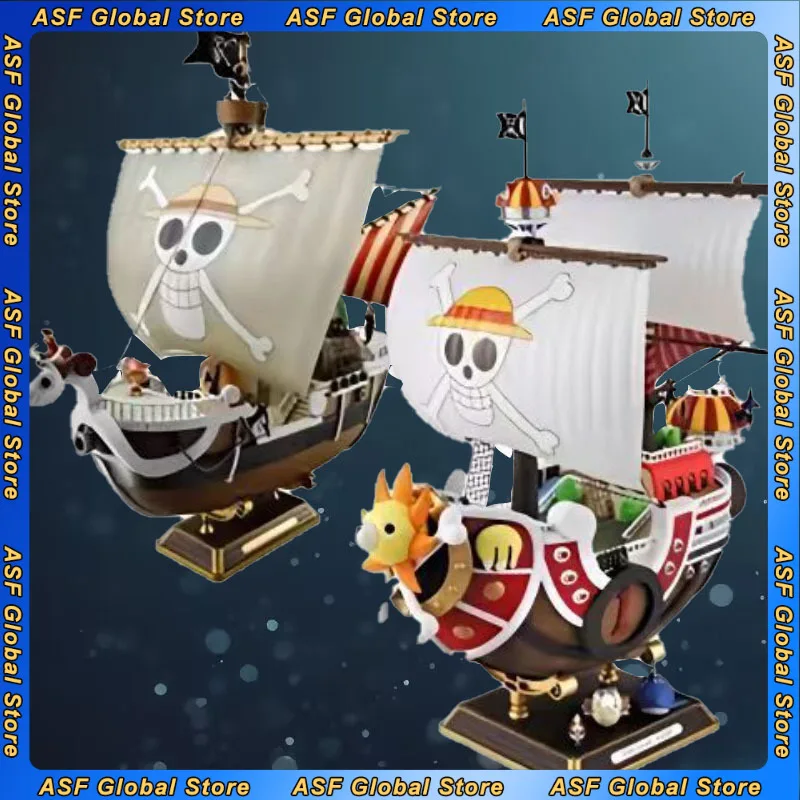 

29cm ONE PIECE Anime Peripherals Thousand Sunny Going Merry Vehicle Boat Pvc Model Desktop Ornaments Collection Gifts Toys Kids