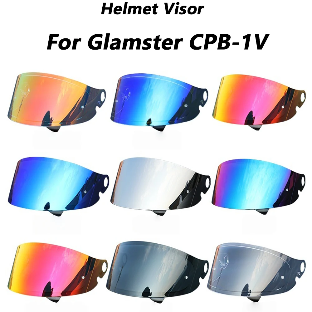 

Helmet Visor For Shoei Glamster CPB-1V Motorcycle Helmet Visor goggles plating silver red Replacement Lens