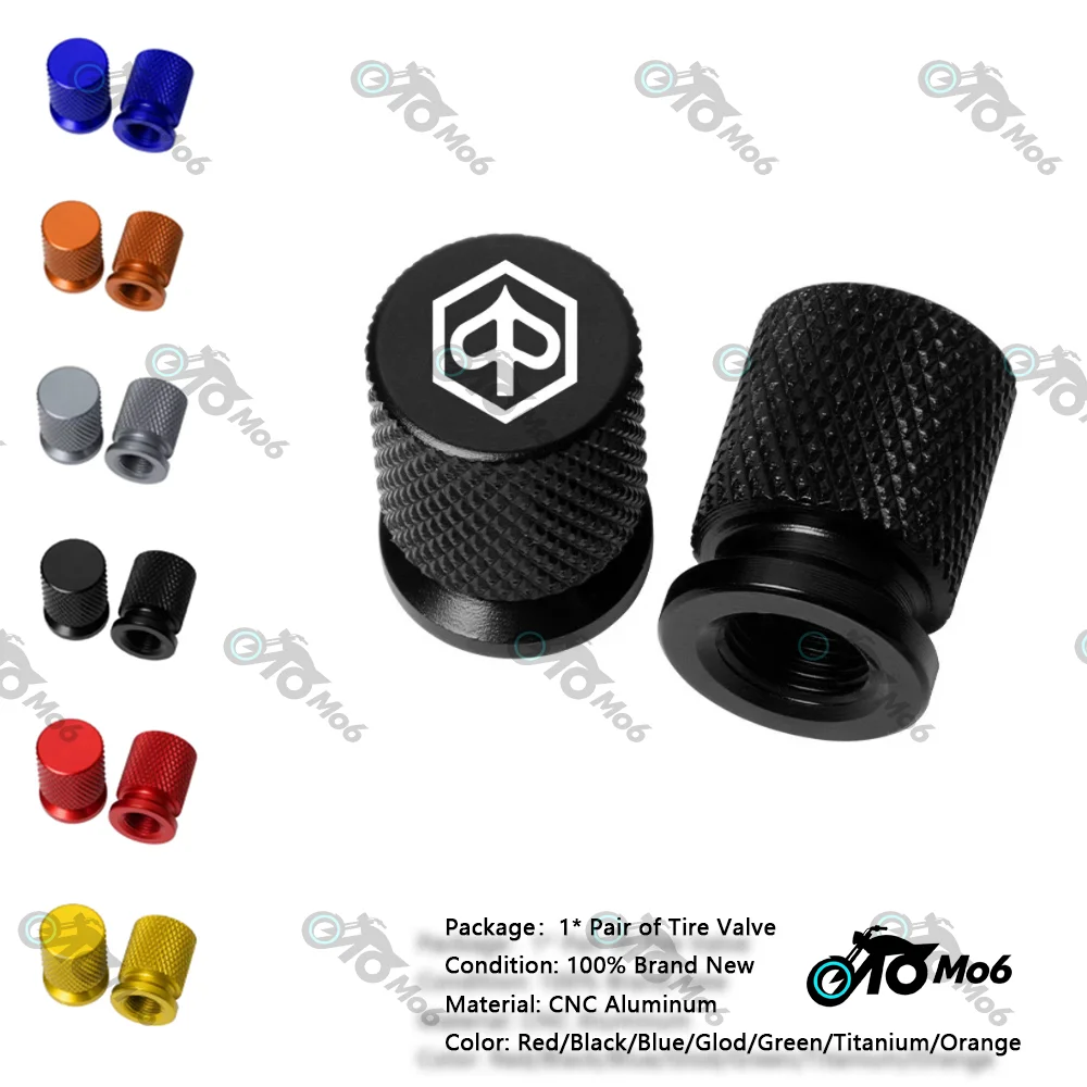 For PIAGGIO Liberty125 MP3 500 Medley Beverly 300 ZIP50 Accessories Motorcycle CNC Aluminum Tire Valve Air Port Stem Cover Caps