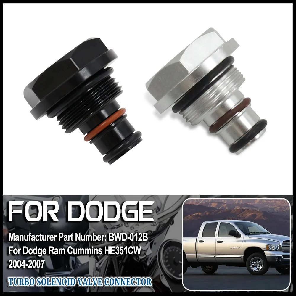 Turbo Solenoid Valve Plug Solenoid Valve Connector For Dodge Ram Cummins HE351CW Turbo 2004 2005 2006 2007 24V BWD-012B