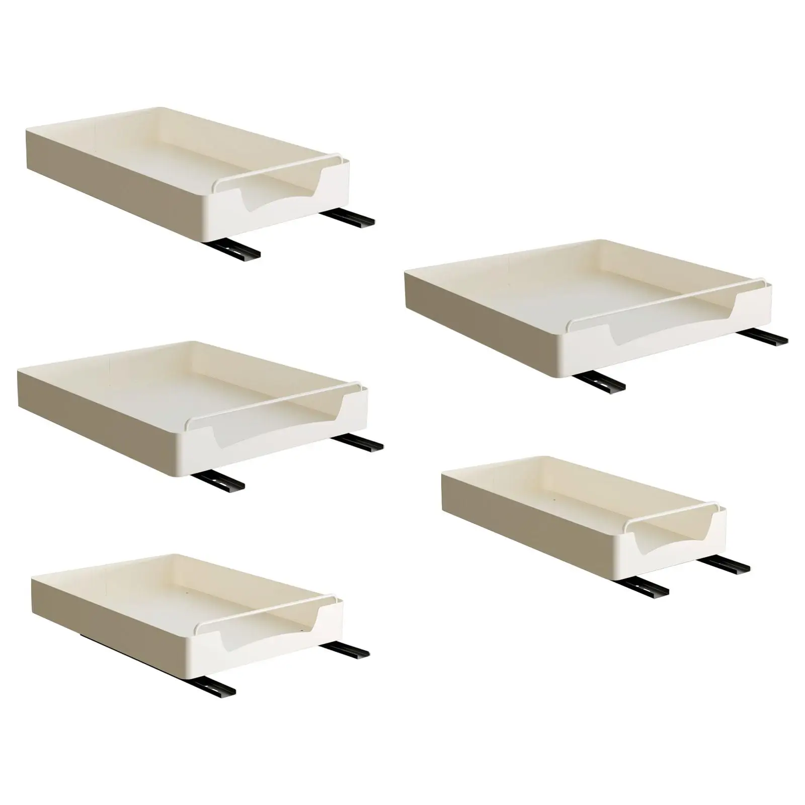 Heavy Duty Sliding Cabinet Drawer Organizer Carbon Steel Slide Out Shelf for Kitchen Bathroom Home Storage