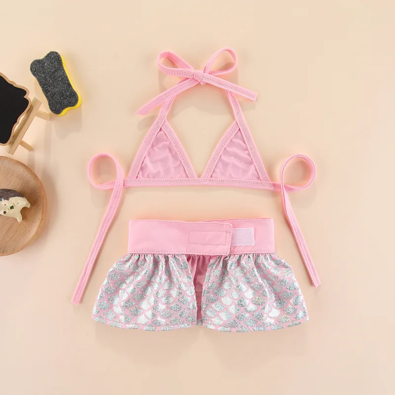 Dog Bikini Summer Thin Breathable Cute Dog Swimsuit Teddy Bear Small Dog Cat Dress Outdoor Swimming Beach Pet Clothing