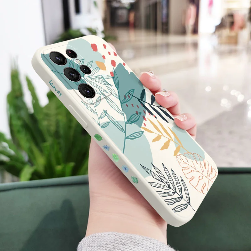 Corriente la Conciencia Se Va Funda De Para Samsung Galaxy S22 S21 S20 Ultra Plus FE S10 S9 S10E Note 20 ultra 10 9 Plus Liquid Silicone Caso