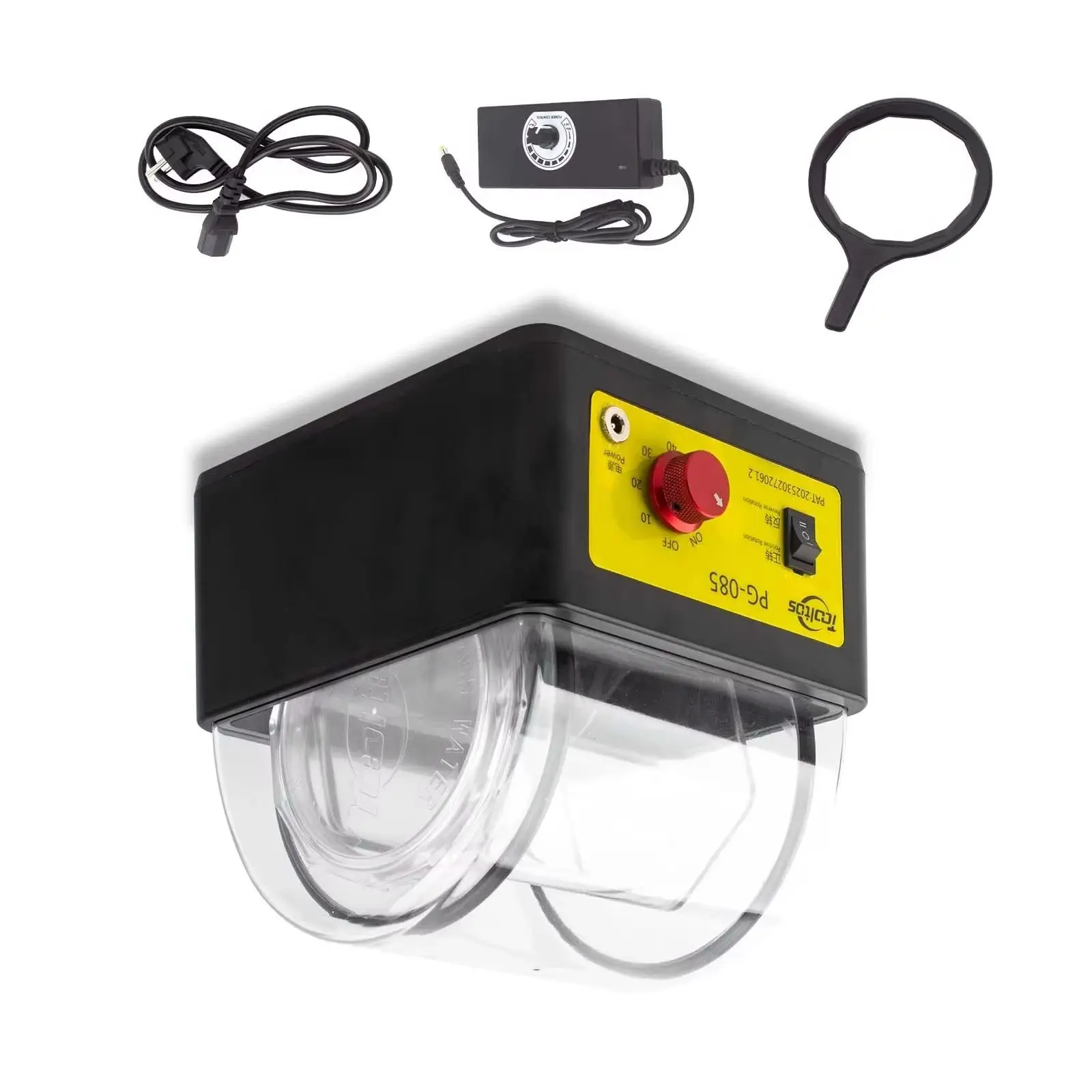 

PG-085 Mini Tumbler Polisher | Barrel Jewelry & Gem Polishing | Variable Speed | Brushless Motor for Mirror Finish