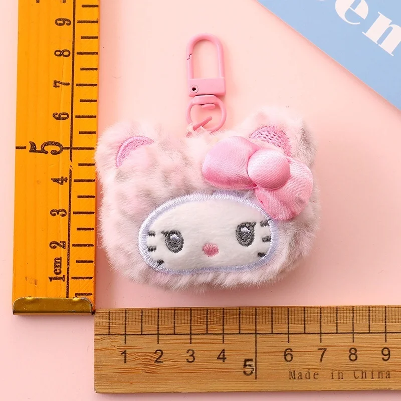 Kawaii porte-clés mignon KT chat porte-clés poupée en peluche sac à dos pendentif Anime personnage voiture porte-clés peluche fille cadeau d'anniversaire