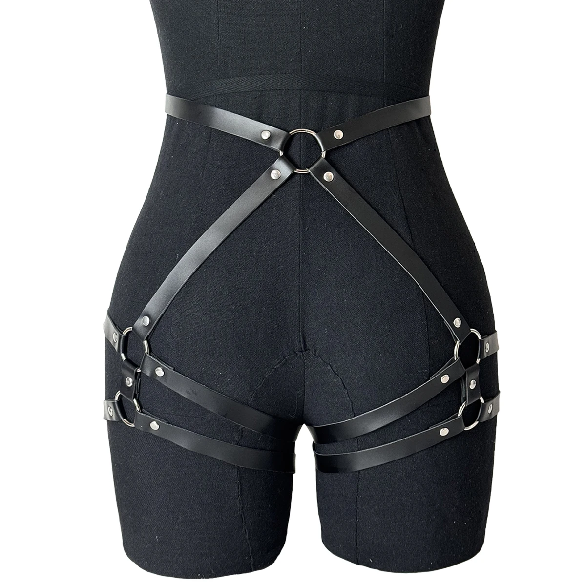 عبودية الفخذ تسخير الوثن المثيرة الهذيان الملابس للنساء BDSM مثير الساق تسخير حزام القوطية ملابس داخلية نسائية من الجلد الفخذ الرباط