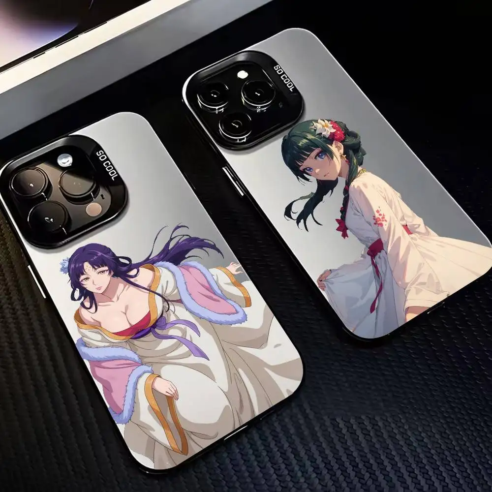 

Anime The A-Apothecary D-Diaries Phone Case For iPhone17,16,15,14,13,12,11 Plus,Pro Max Black Candy silver phone case