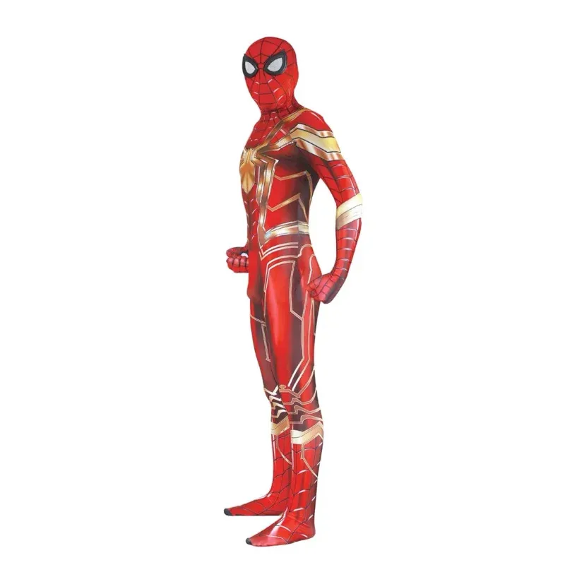 YI01 Adulti Bambini Spidercosplay Oro Ferro Costume Supereroe Cosplay Zentai Suit Uomo Ragazzi Maschio Ritorno a casa Tuta Party JumpJk8 * @