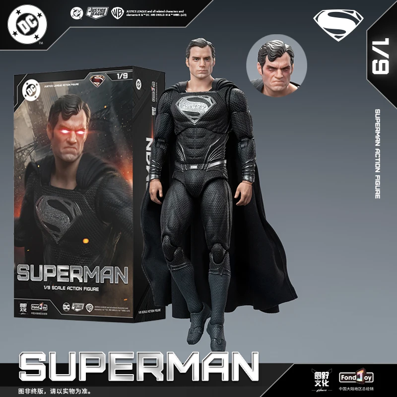 

Fondjoy Black Superman 2.0 1/9 Action Figure DC Zack Snyder Justice League Anime Figurine Statue custom Model Kid Toys Gifts