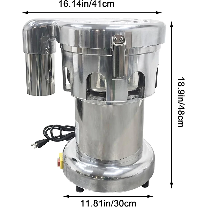 Commercial Juice Extractor 750W Stainless Steel Fruit Vegetable Juice Maker Squeezer 110V Centrifugal Juicer Machine