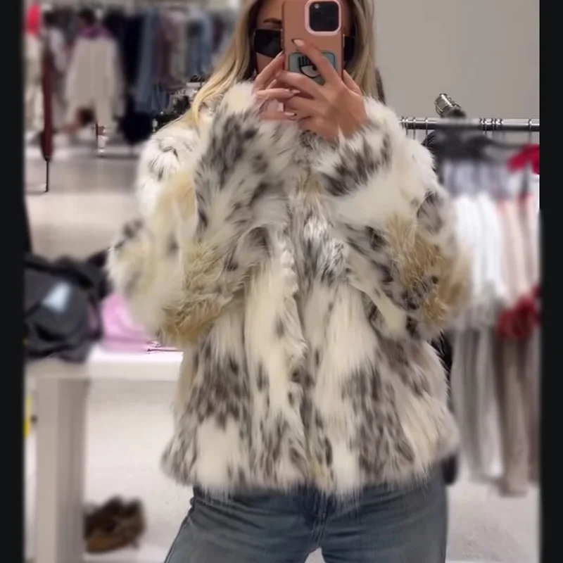 

Зимнее женское разноцветное повседневное укороченное пальто из искусственного меха с боковыми карманами, модное элегантное женское толстое теплое пальто с лацканами, уличная куртка