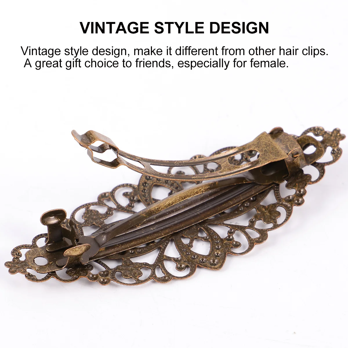 

6pcs Vintage Pin Copper Hair Clip For Women , Retro Style Hair Accessories Wedding Party Birthday Use, European Headdress