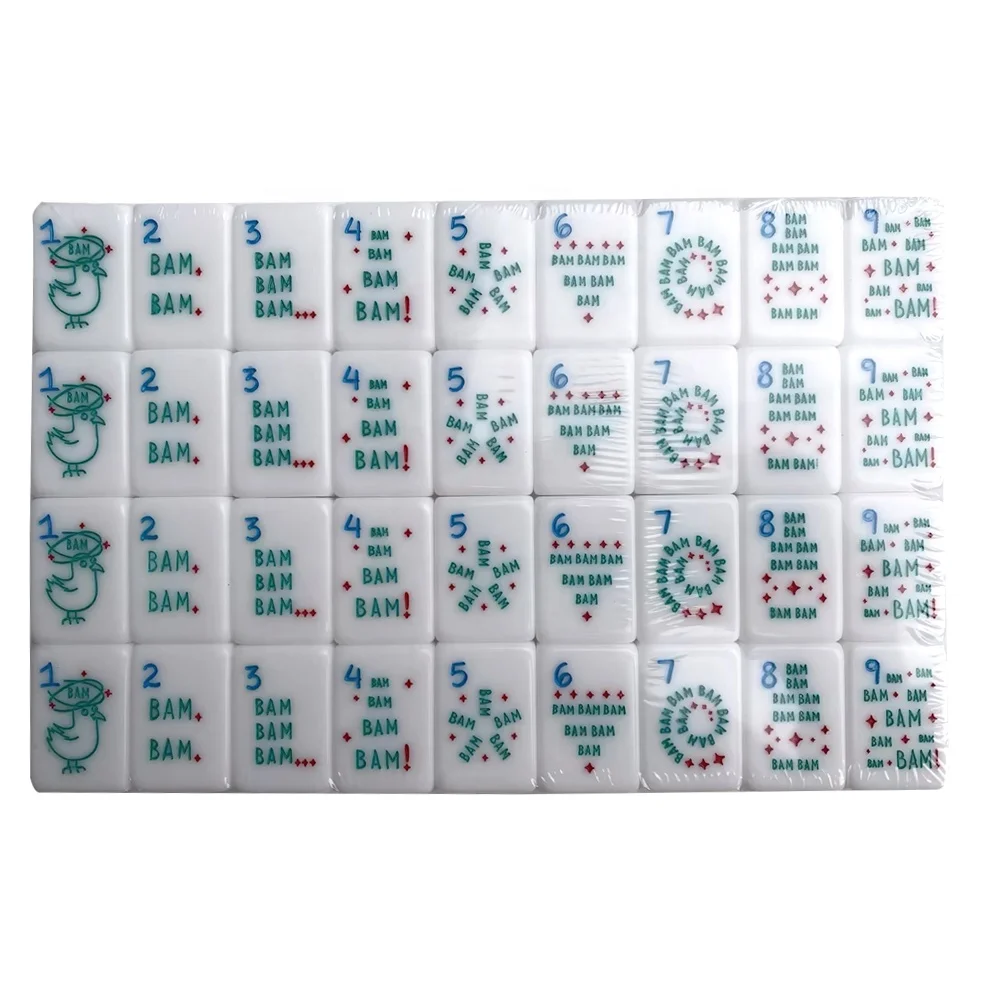 160 Acrylic Mat Style Mahjong Tiles White 4-Player in Stock Can Accept Customization Fun Children