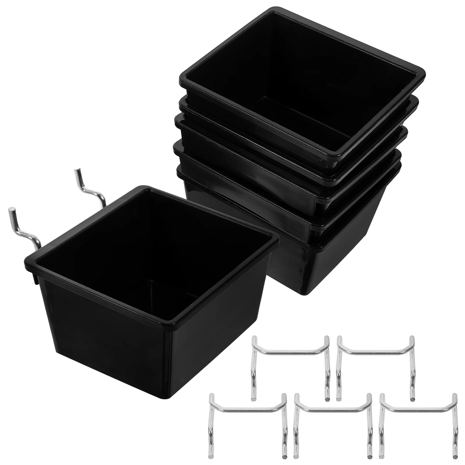 

6 Sets Organizing Parts Storage Peg Board Accessories for Tools Workbench Plastic