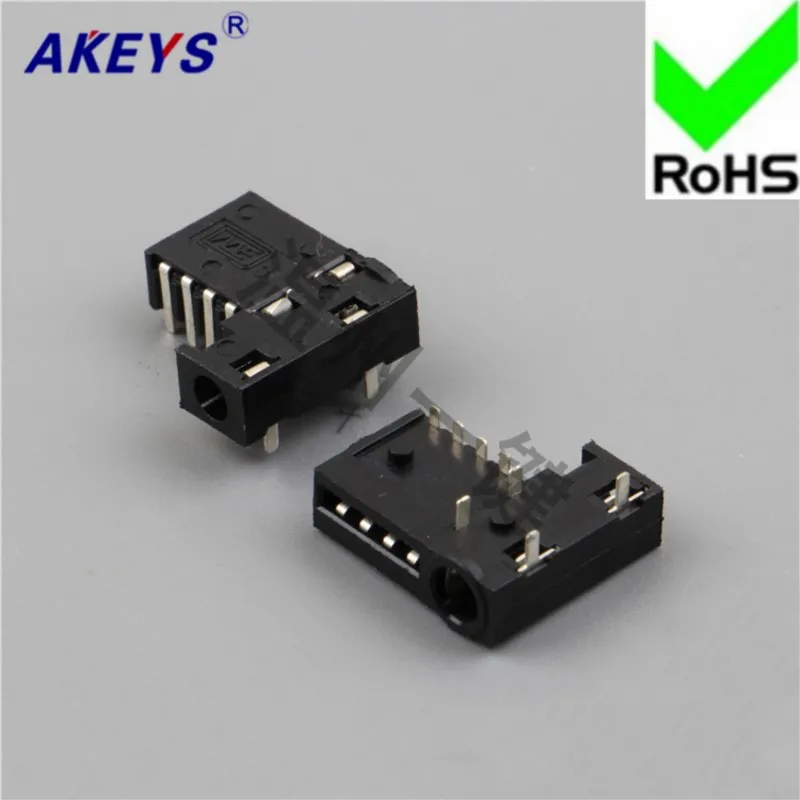 10 pcs PJ-347A headphone socket 3.5 pins 8 pins 2 fixed pins 3.5MM socket mother socket power socket