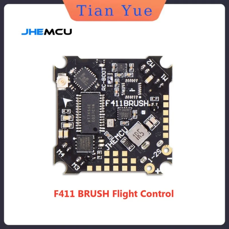 

JHEMCU Новый F411 BRUSH Управление полетом Встроенный приемник ELRS 2.4G для RC FPV Freestyle Drone