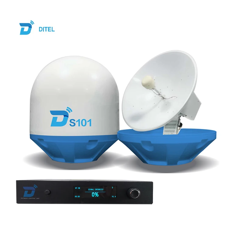 Ditel S101 KU Band Mobile Outdoor Marine Satellite Antenna Dish Tv Antenna Portable Gps Receiver Communication 100cm