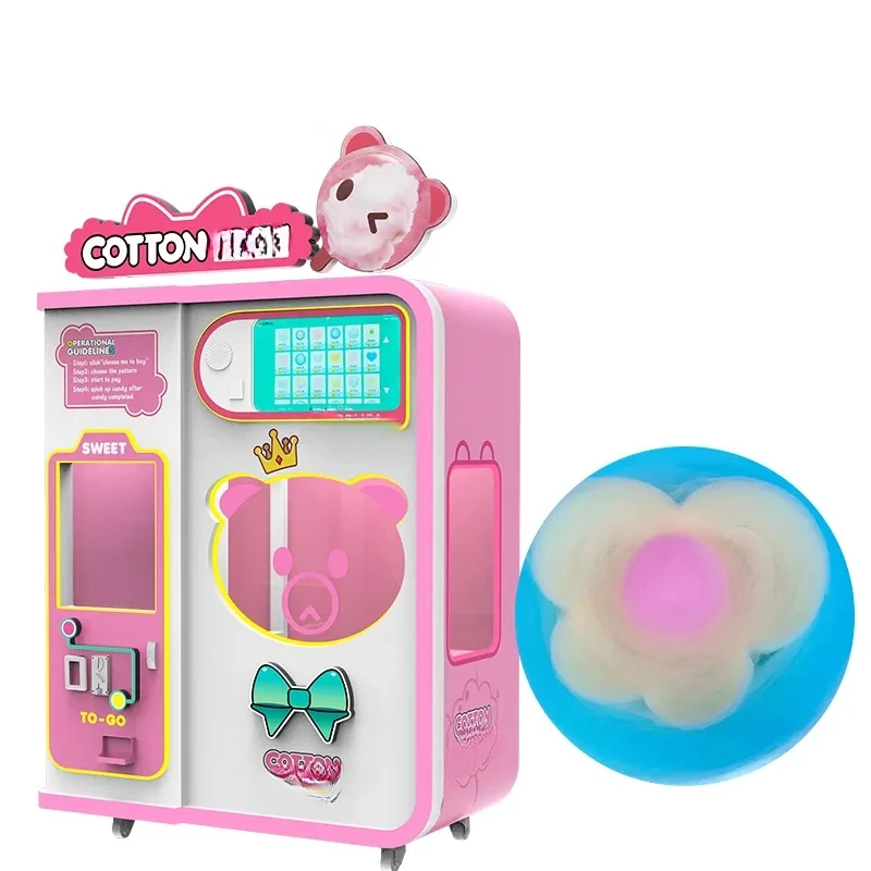 Low cost Electric Flower Cotton Candy Machine Cotton Candy Commercial Vending Machine