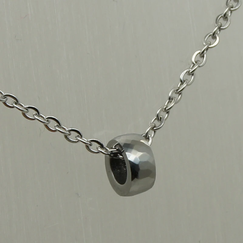 mini multi facet ring  scratch proof tungsten pendant necklace