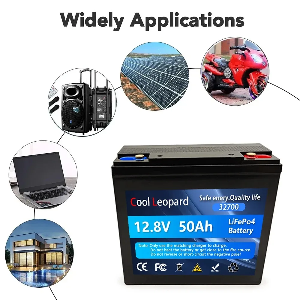 New 12V 50Ah LiFePo4 Battery With BMS 12V 50Ah Deep Cycle Battery For Power Wheels Fish Finder Lighting Supply Lithium Battery