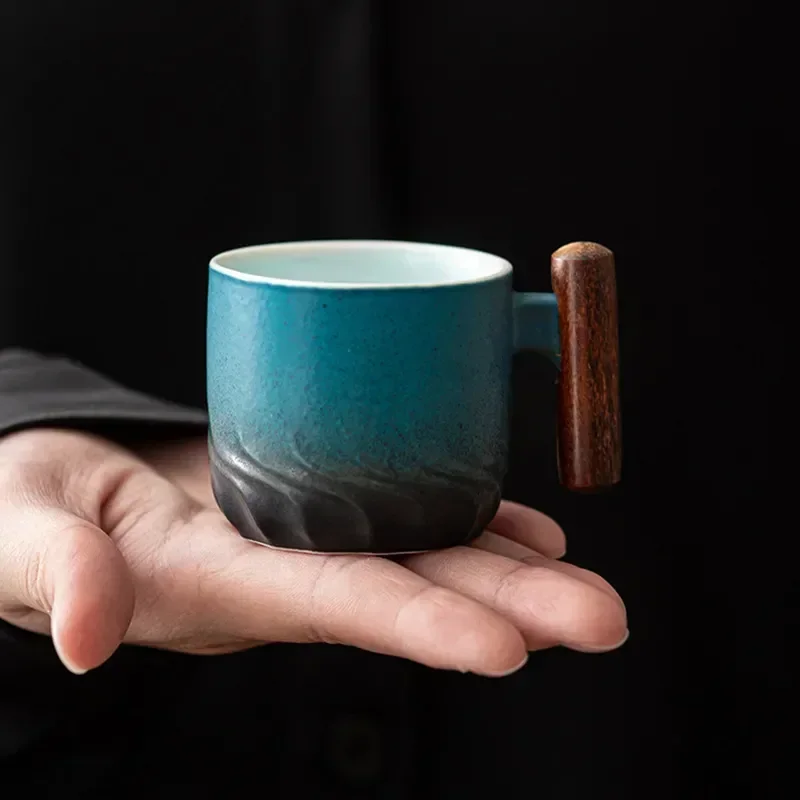 70ml Ceramic Retro Coffee Cup Office Water Cup Filter Tea Mug Ceramic Coffee Mug Handmade Tea Coffee Cup Birthday Gift