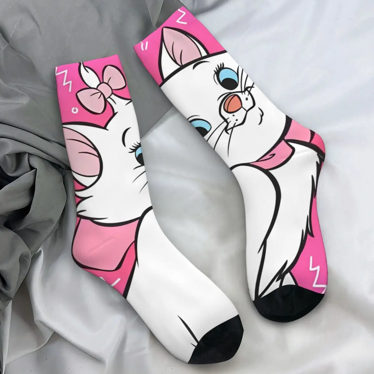 Marie Cat Cartoon Stockings Design Novelty Socks Autumn Anti Bacterial Socks Men Cycling Warm Soft Socks