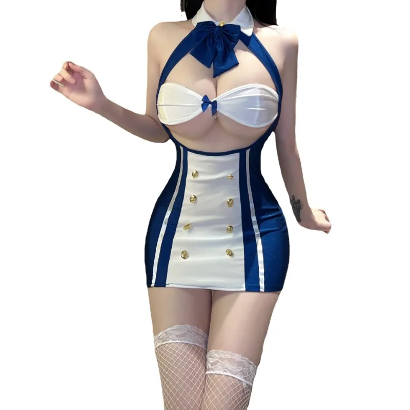 

Женское сексуальное женское белье, сексуальное облегающее, страстная облегающая юбка, соблазнительная и несъемная униформа стюардессы, комплект