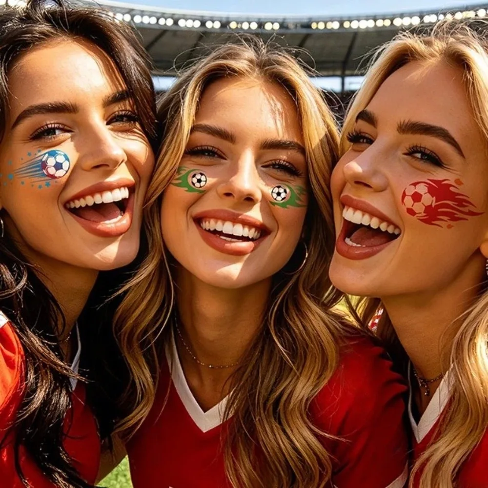 Water Transfer Decals Soccer Freckles Face Tattoo Instant Waterproof Football Temporary Tattoos Long Lasting Fake
