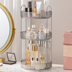 360 Rotating Makeup Organizer Large Capacity Cosmetic Organizer Transparent Multi-Layer Make Up Organizer Box Home Desktop Rack