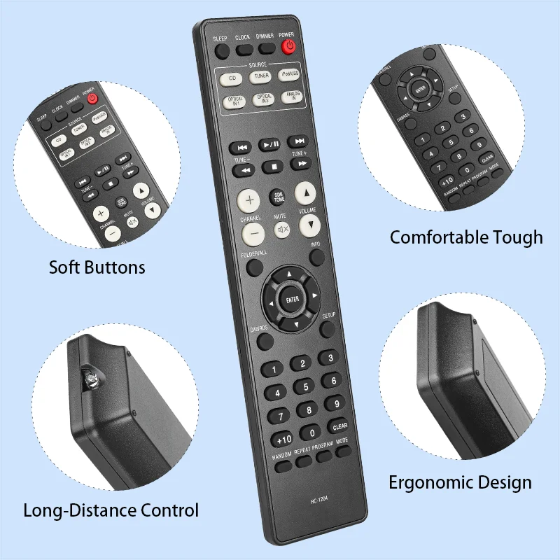 RC-1204 Remote Control For Denon CD Receiver