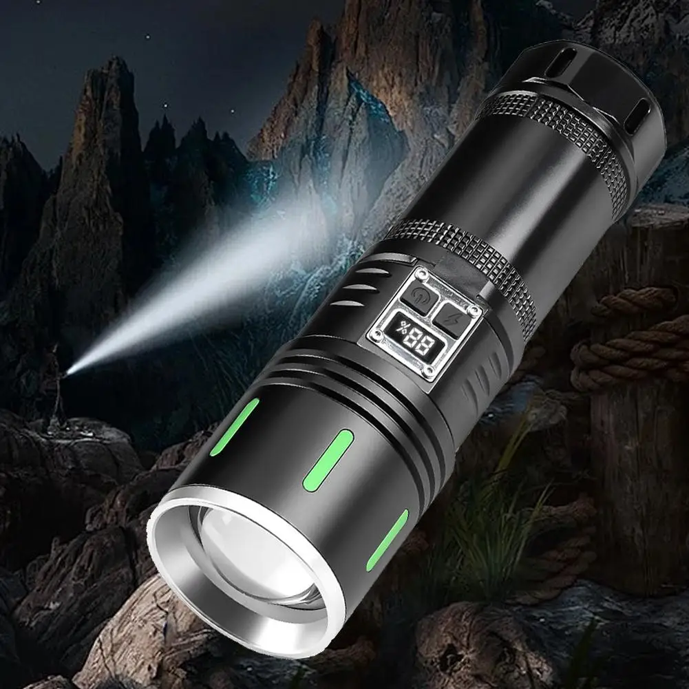 قابلة للشحن 20 واط مصباح ليد جيب التكتيكية التكبير الأضواء قوة طويلة الأمد فانوس خارجي الكاشف البنك التخييم COB Emer H1N2