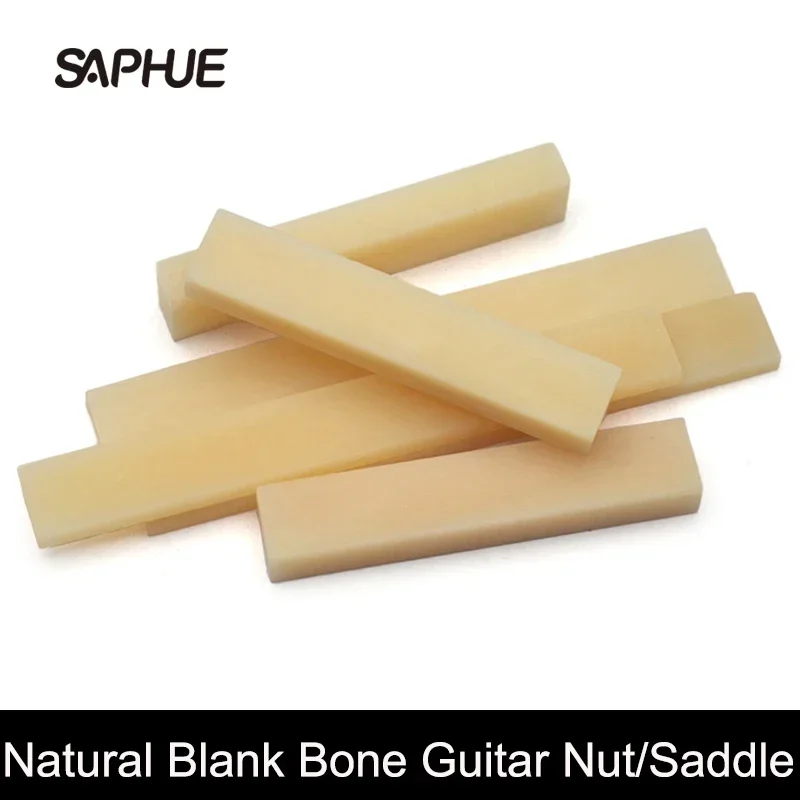 120pcs Natural Colour Blank Buffalo Bone Guitar Nuts and Saddle for String Instruments Guitar Bass Mandolin Banjo Ukulele Parts