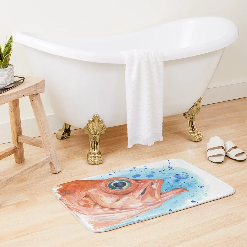 

Deepwater redfish Bath Mat Bathroom Use Non-Slip And Washable Kitchen Water Absorbent Accessories For Shower And Services Mat